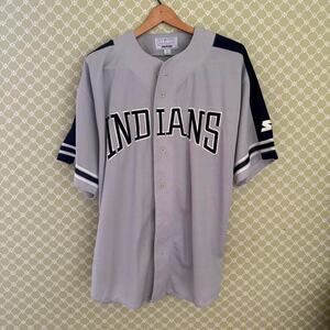 Cleveland indians vintage starter grey jersey